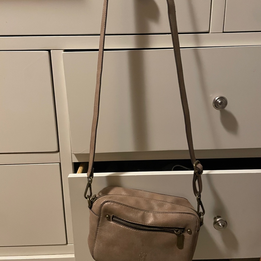 Elegant Taupe Crossbody Bag